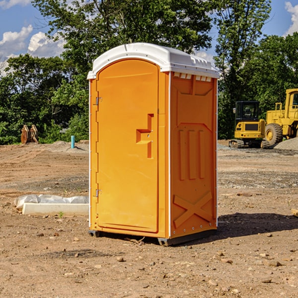 are there different sizes of portable restrooms available for rent in Crawfordsville